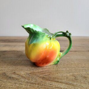 Vintage porcelain Royal Bayreuth Bavaria Apple shape creamer.